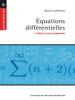 cover image of Équations différentielles